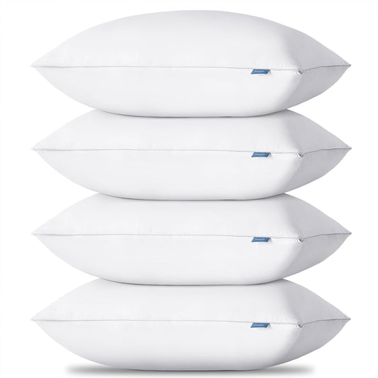 CozyLux Almohadas tamaño King, juego de 4, almohadas de cama de cal...