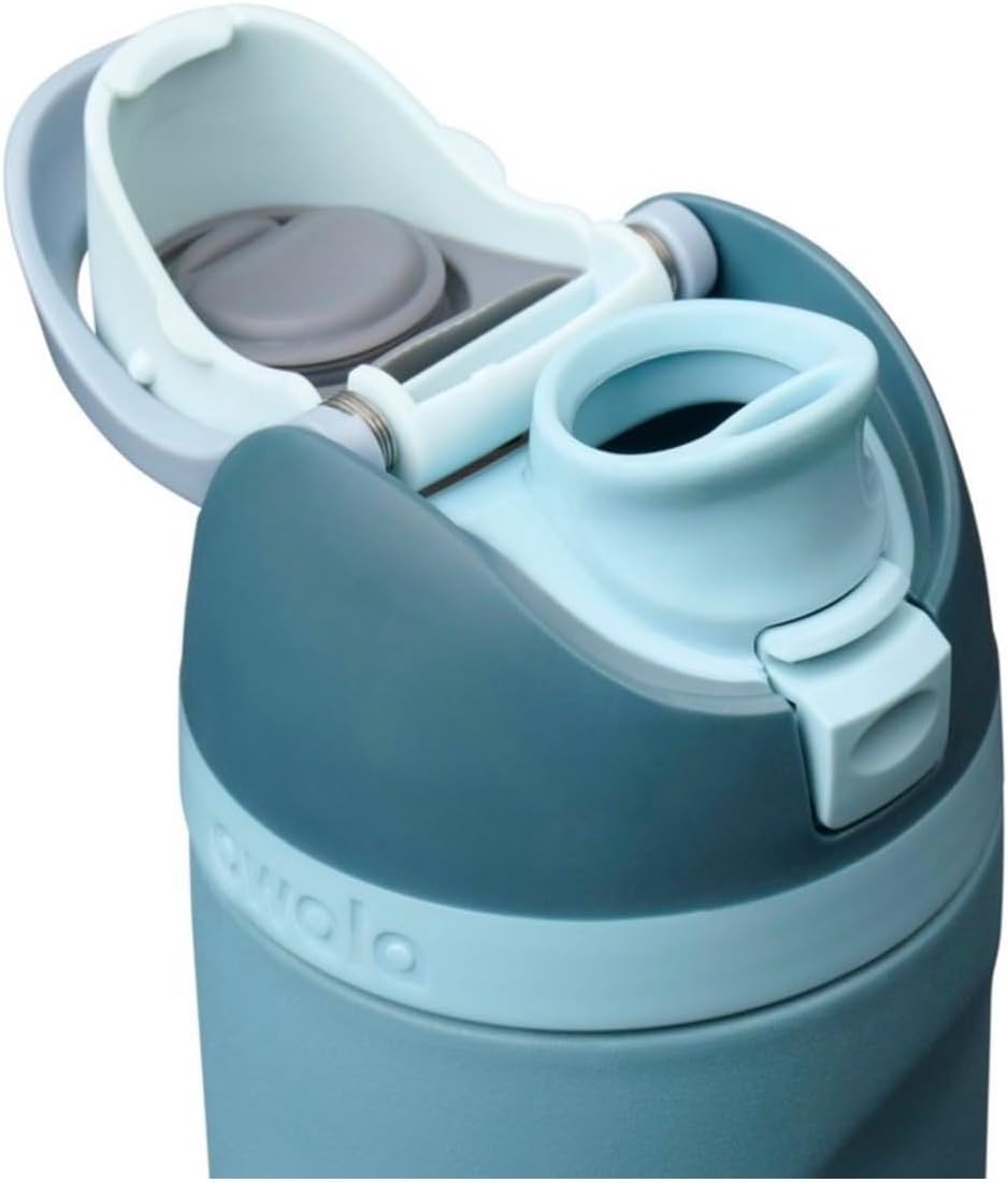 Owala Botella de agua aislada FreeSip 24 fl oz Retardo de lluvia |...