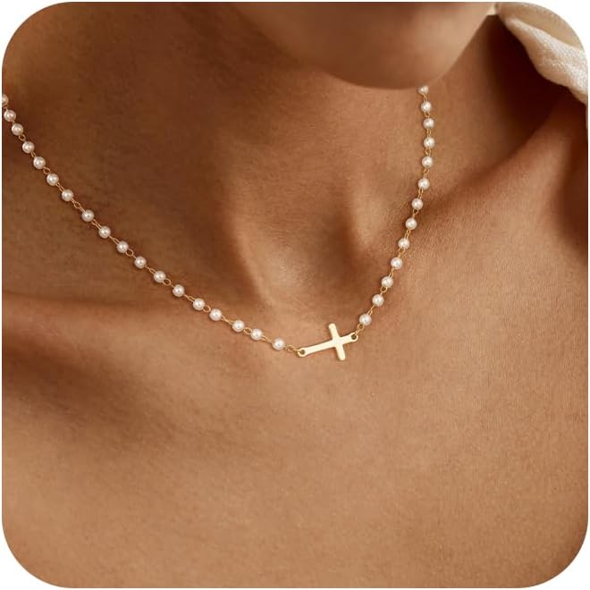 NECOCY Regalos de Pascua, collares mejorados con cruz de corona par...