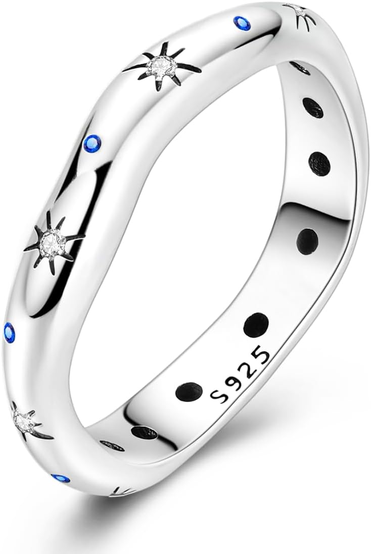 Hapour Anillo de Plata de Ley 925 para Mujer, Anillos Eternos Preci...