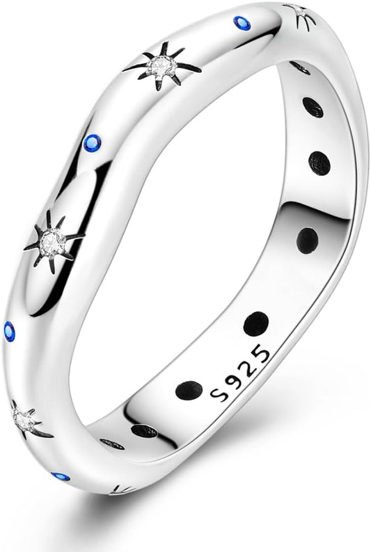 Hapour Anillo de Plata de Ley 925 para Mujer, Anillos Eternos Preci...