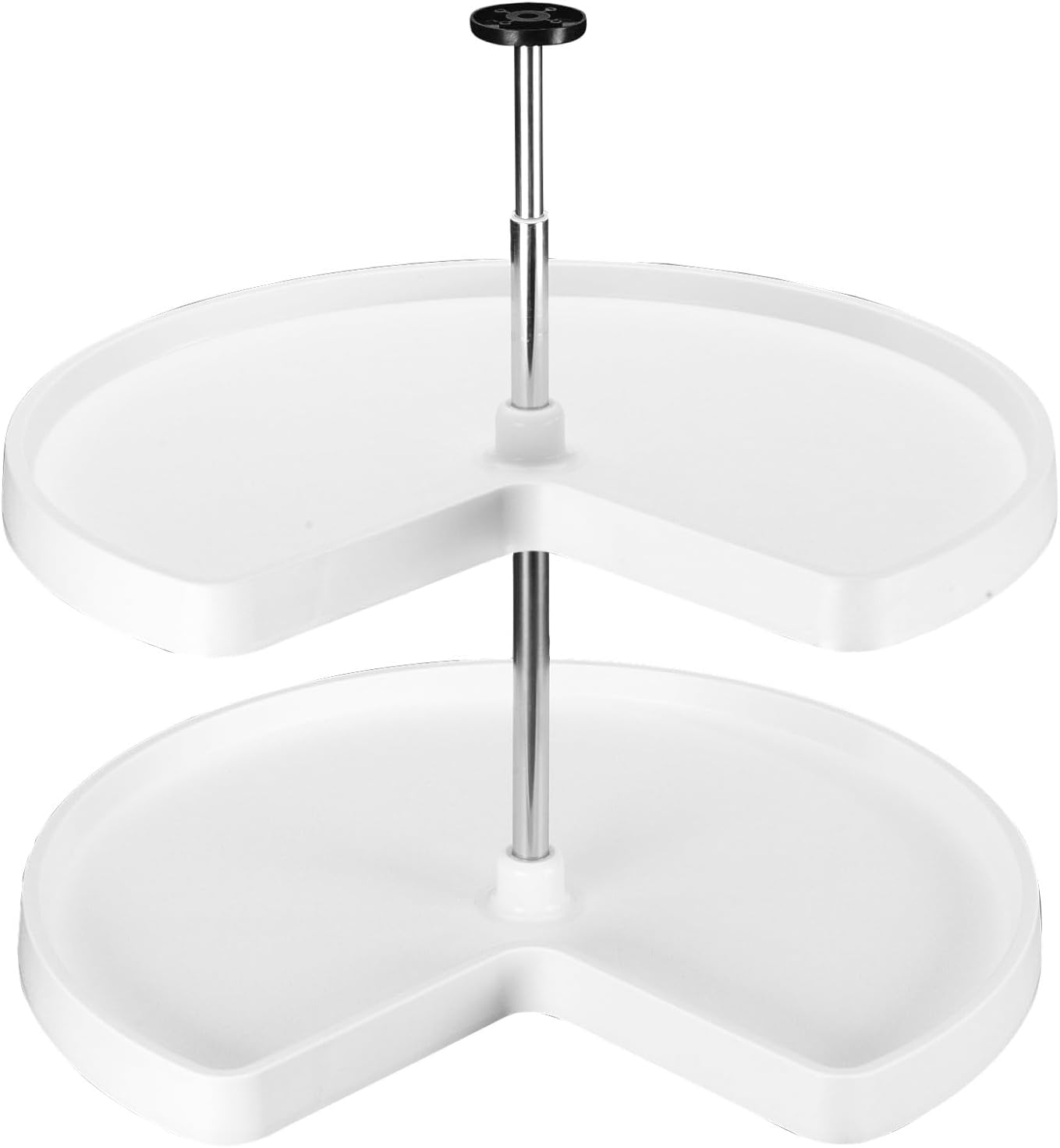 Rev-A-Shelf 28" en forma de riñón de doble nivel Lazy Susan par...