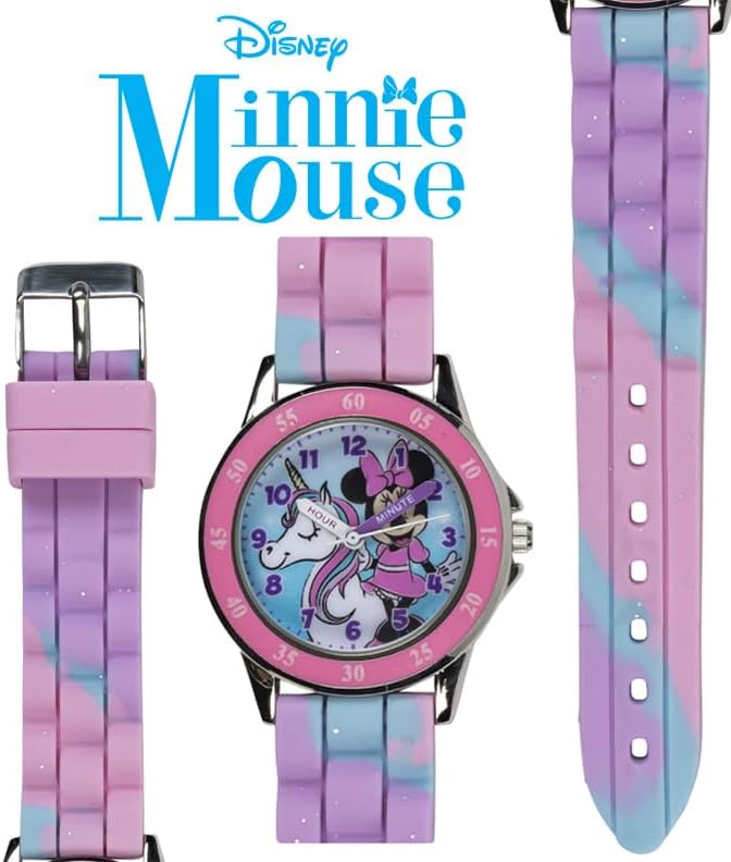Reloj Minnie Mouse Time Teacher para niñas - Reloj analógico de apr...