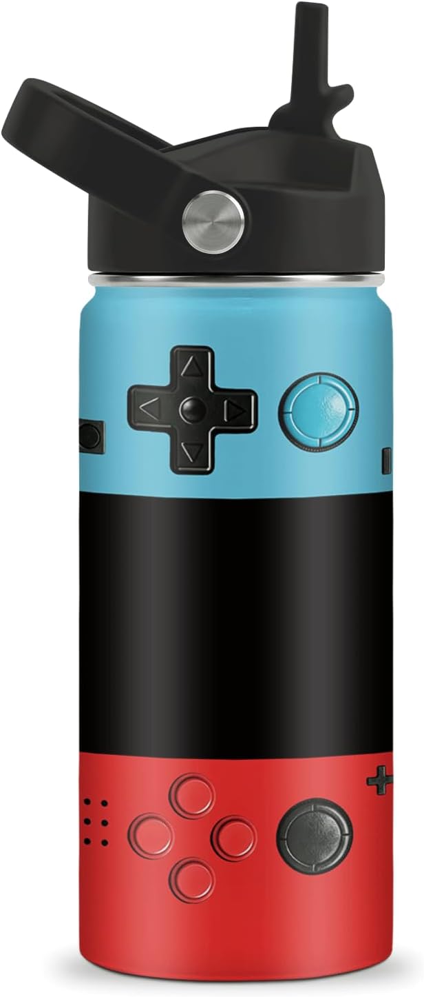 Regalos de videojuegos para niños, botella de agua de 16 onzas con...