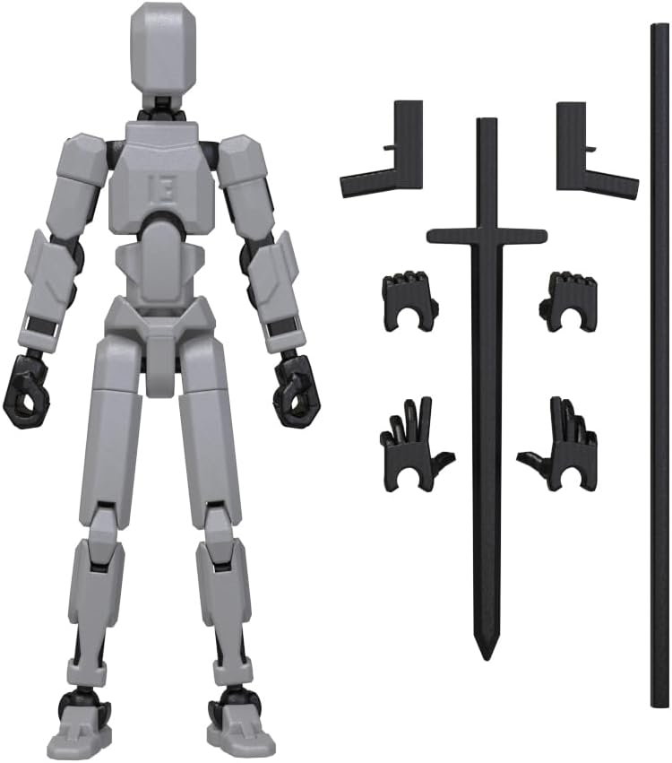 MerryXD T13 Figura de acción 3D, muñeco de ensamblaje completado No...