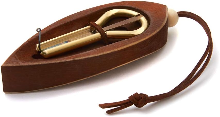 Birimbao de MUARO P. Potkin en estuche de madera oscura (arpa de boca)