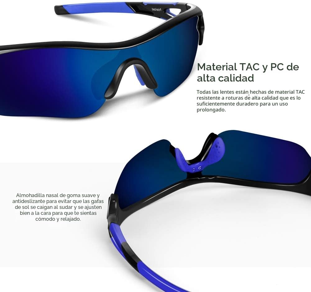 BEACOOL Gafas de sol deportivas polarizadas para hombres, mujeres y...