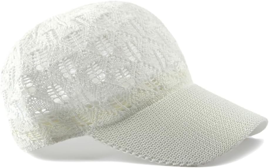 FASHIXD Gorra de béisbol de malla tejida para mujer, gorra de camio...