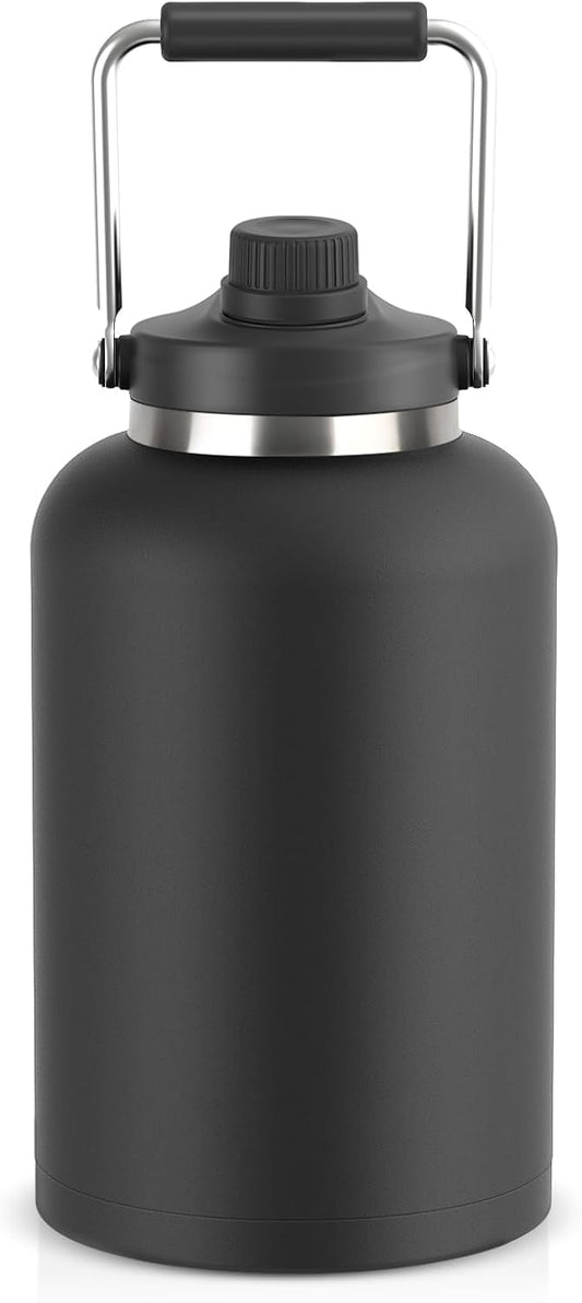 Luxgola Jarra de agua de 1 galón, botella aislada grande de acero i...