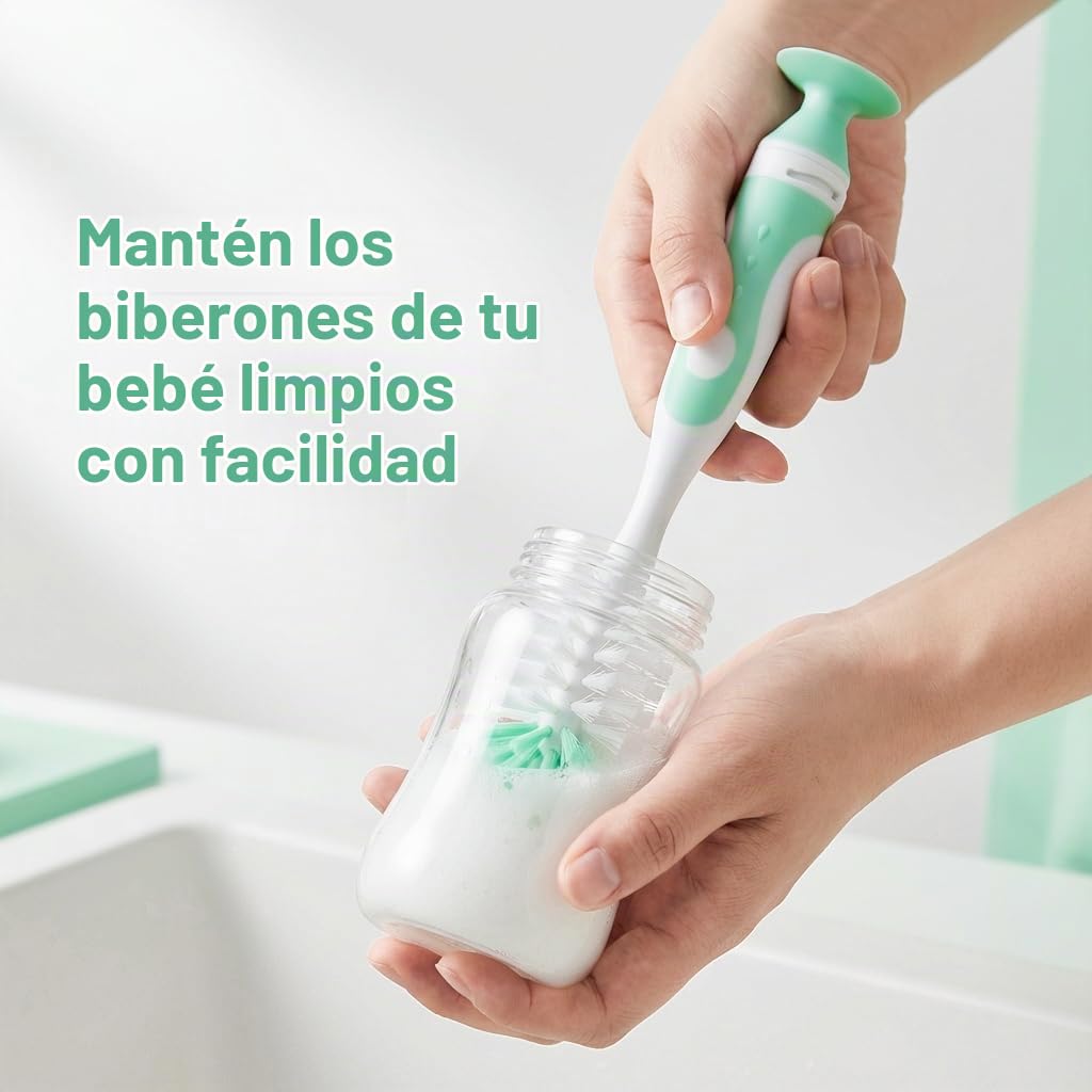 Juego de cepillo de biberón 4 en 1 de Ariseno, cepillo limpiador de...