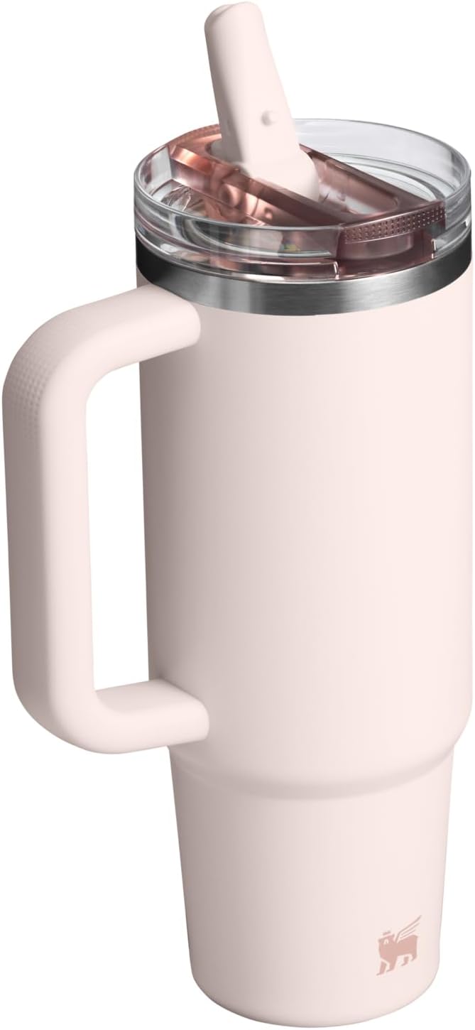 Stanley Quencher ProTour - Vaso con pajilla, 30 onzas, cuarzo rosa...