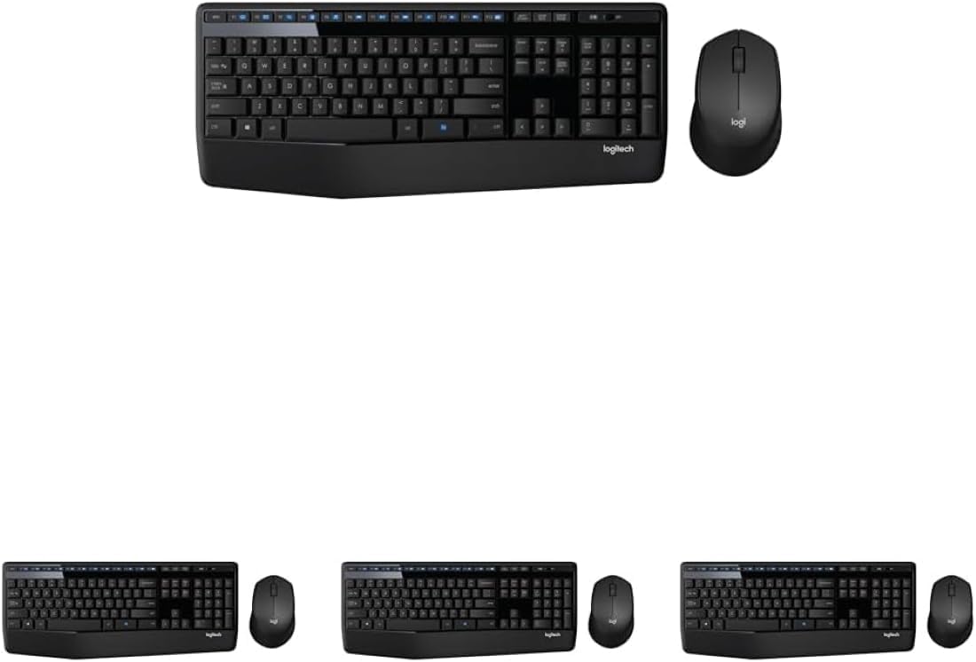 Combinación de teclado y mouse inalámbricos Logitech MK345 | Reposa...