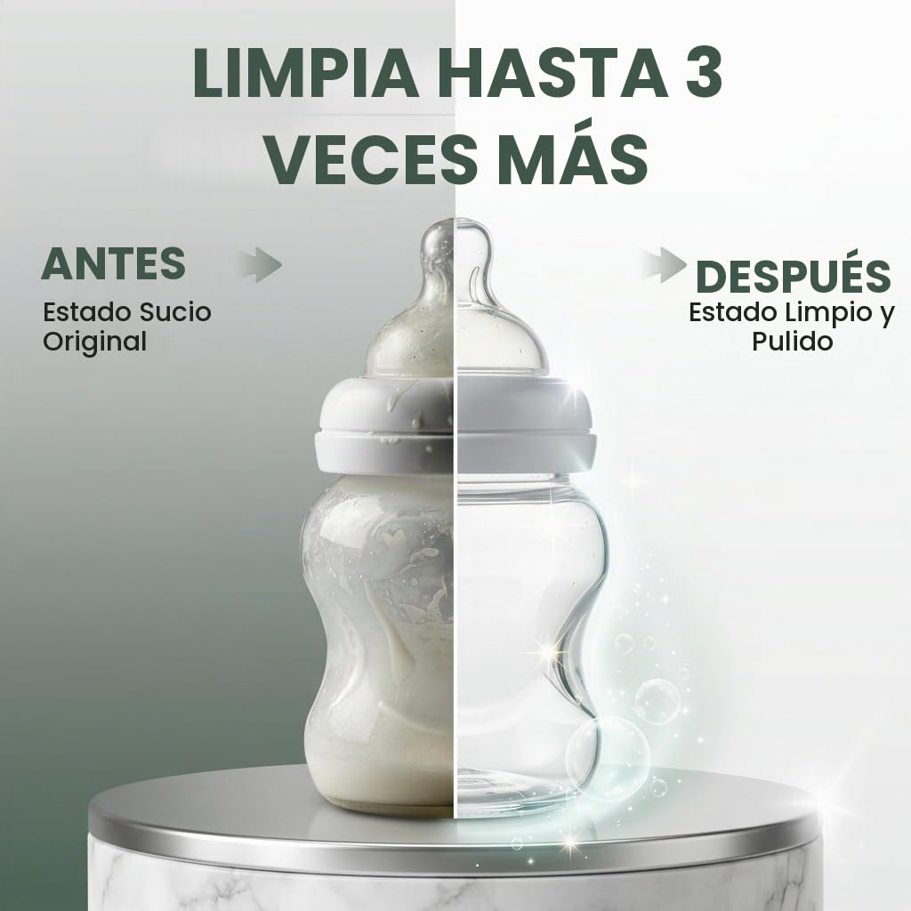 Comprimidos de detergente para lavadora de biberones, 120 unidades,...