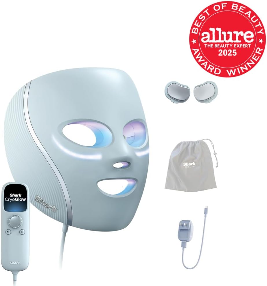 Mascarilla facial LED Shark CryoGlow con enfriamiento debajo de los...