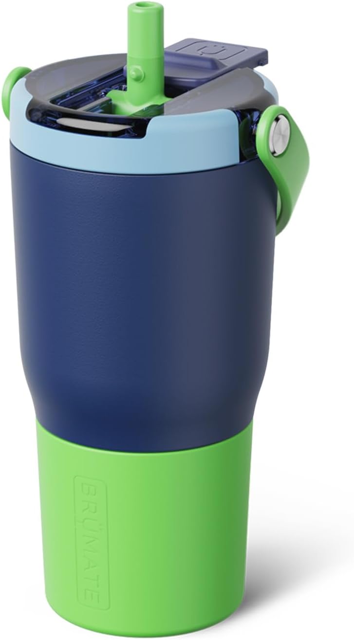 BrüMate Resa Flip - Vaso de viaje de 35 onzas con popote abatible c...