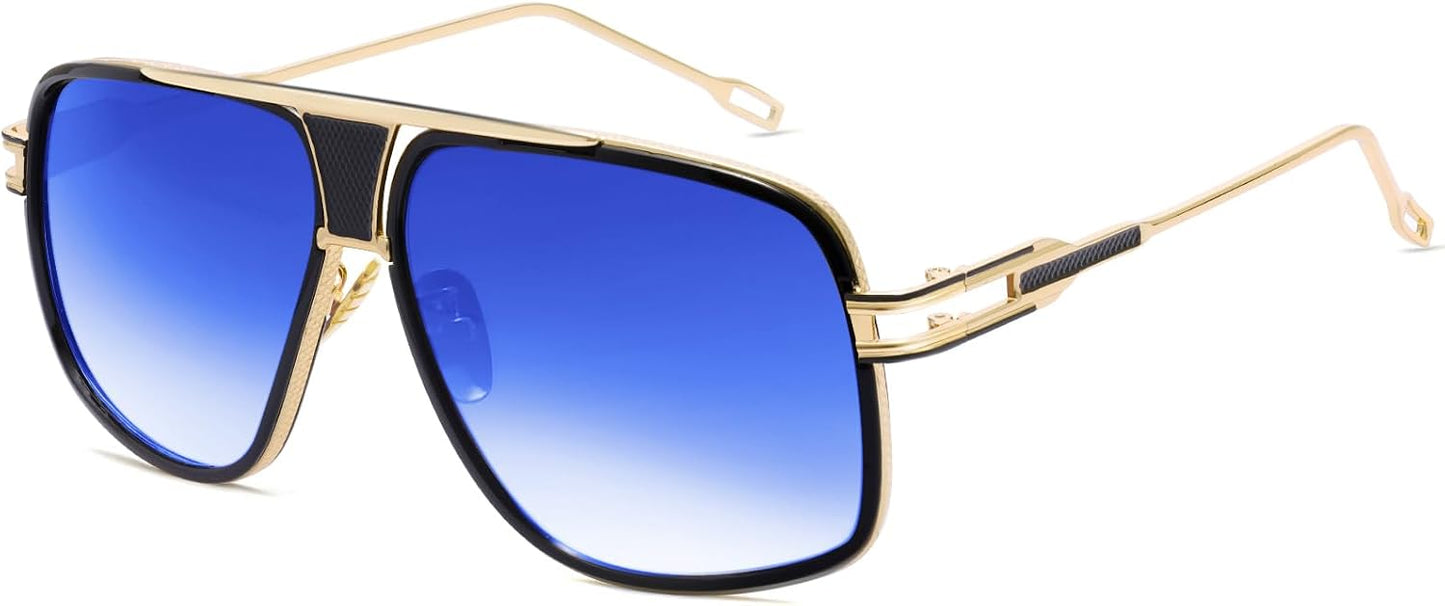 Tskestvy Gafas de sol de aviador de gran tamaño de los años 70 para...
