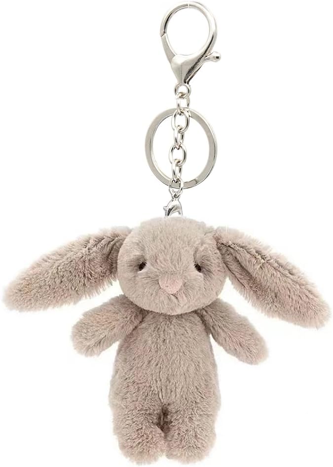 Miokkley Lindo llavero de peluche de conejo para mochila, mini llav...