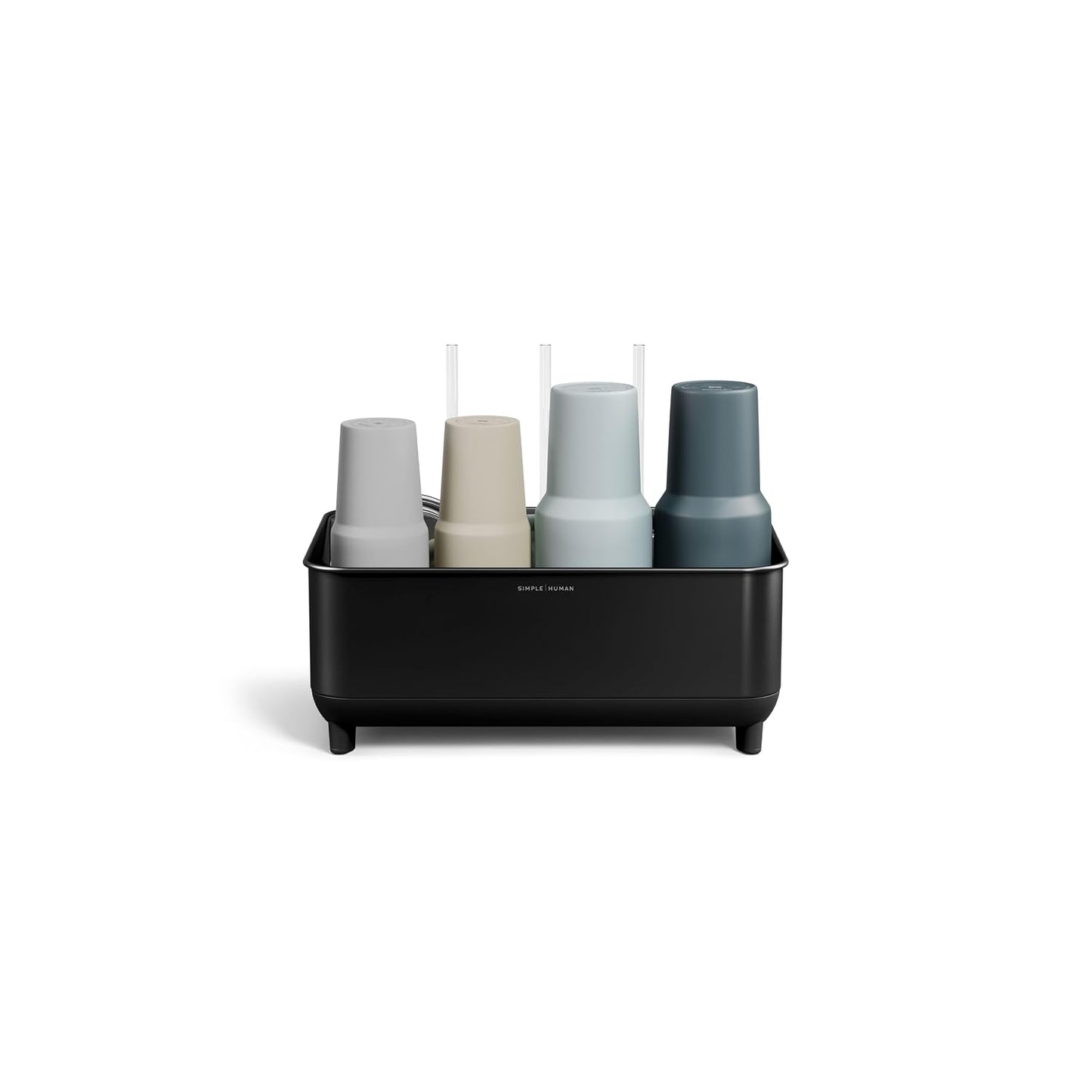 simplehuman Soporte para botellas, marco de acero de secado rápido,...