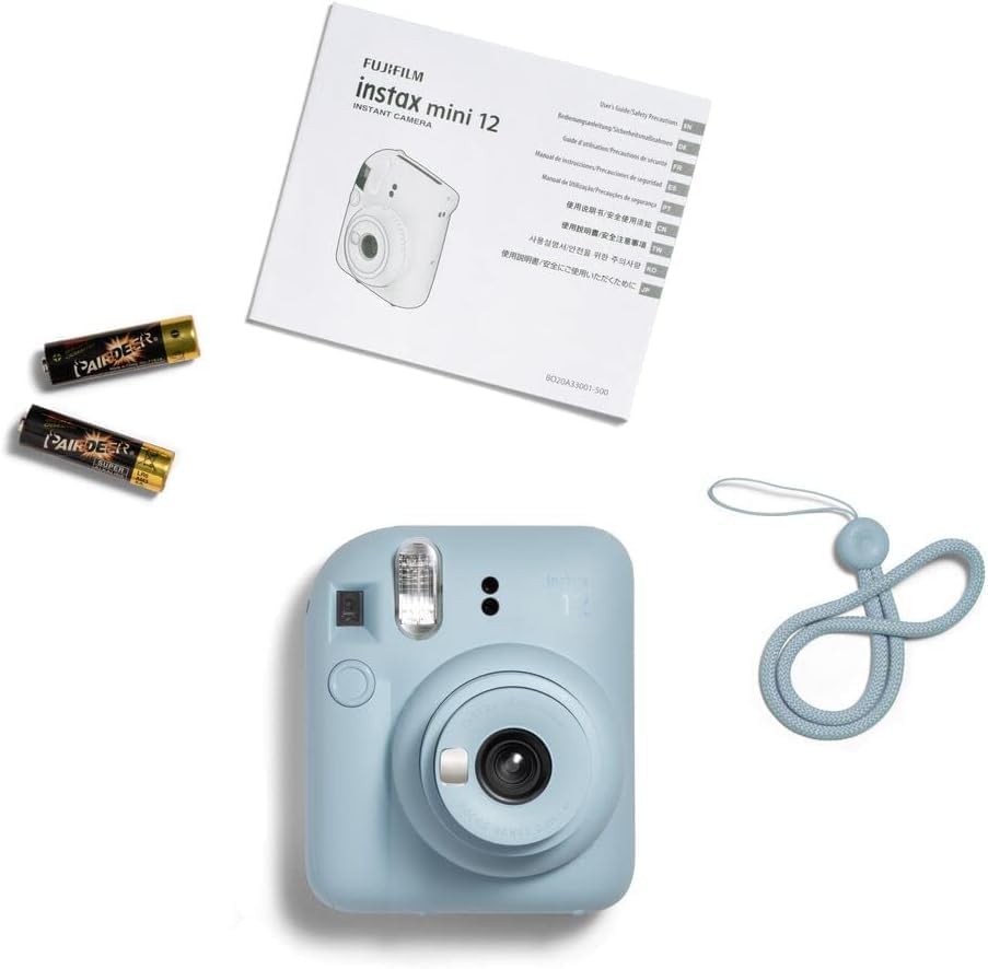Fujifilm Cámara Instax Mini 12 de película instantánea (azul pastel...