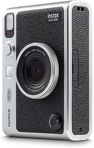Paquete FUJIFILM INSTAX MINI EVO cámara instantánea híbrida (negra)...