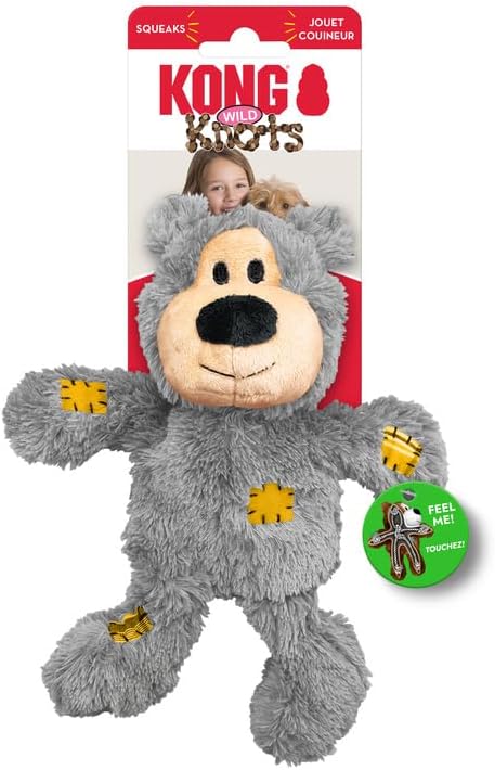 KONG Wild Knots Bears - Juguetes duraderos para perros con cuerdas...