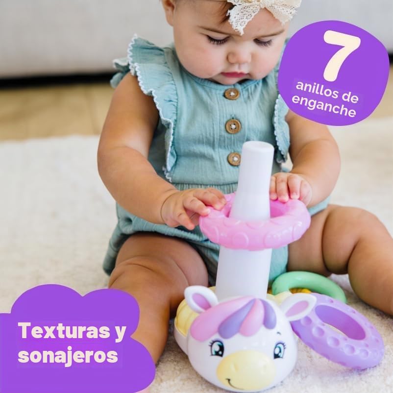 Move2Play, Juguete apilable | Incluye 7 anillos únicos | Desarrollo...