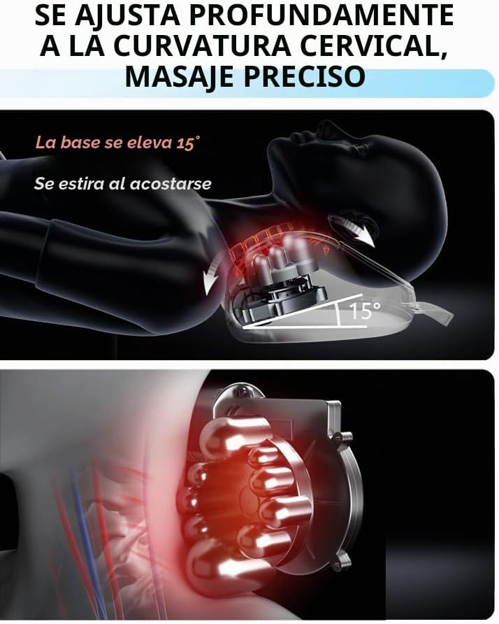 OSMING Almohada de masaje recargable inalámbrica para cuello y homb...