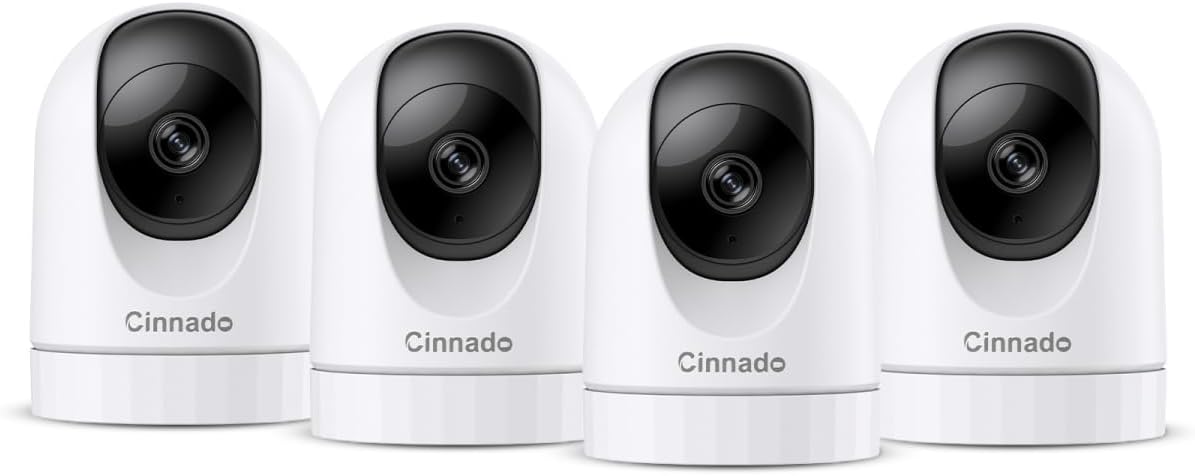 Cinnado - Cámaras de seguridad para el hogar 2K - Cámara WiFi para...