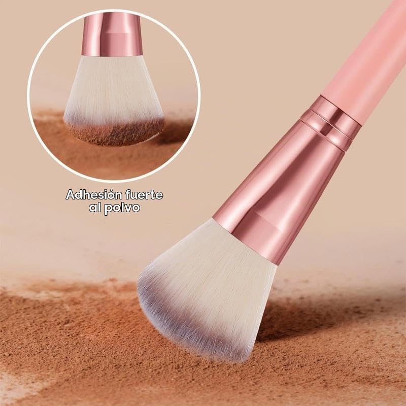 KUORYZAL Set de brochas de maquillaje rosa profesional de 56 piezas...