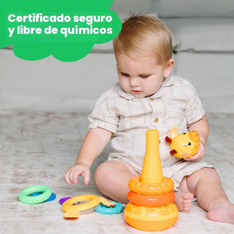 Move2Play, juguete de apilamiento, incluye 7 anillos únicos, desarr...