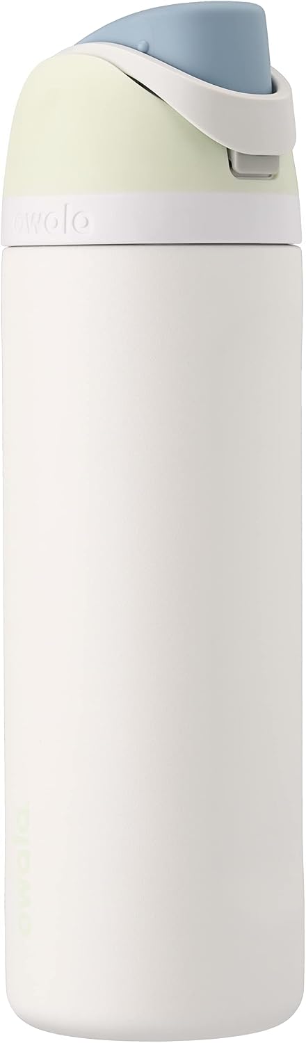 Owala FreeSip - Botella de agua aislada de acero inoxidable y funda...