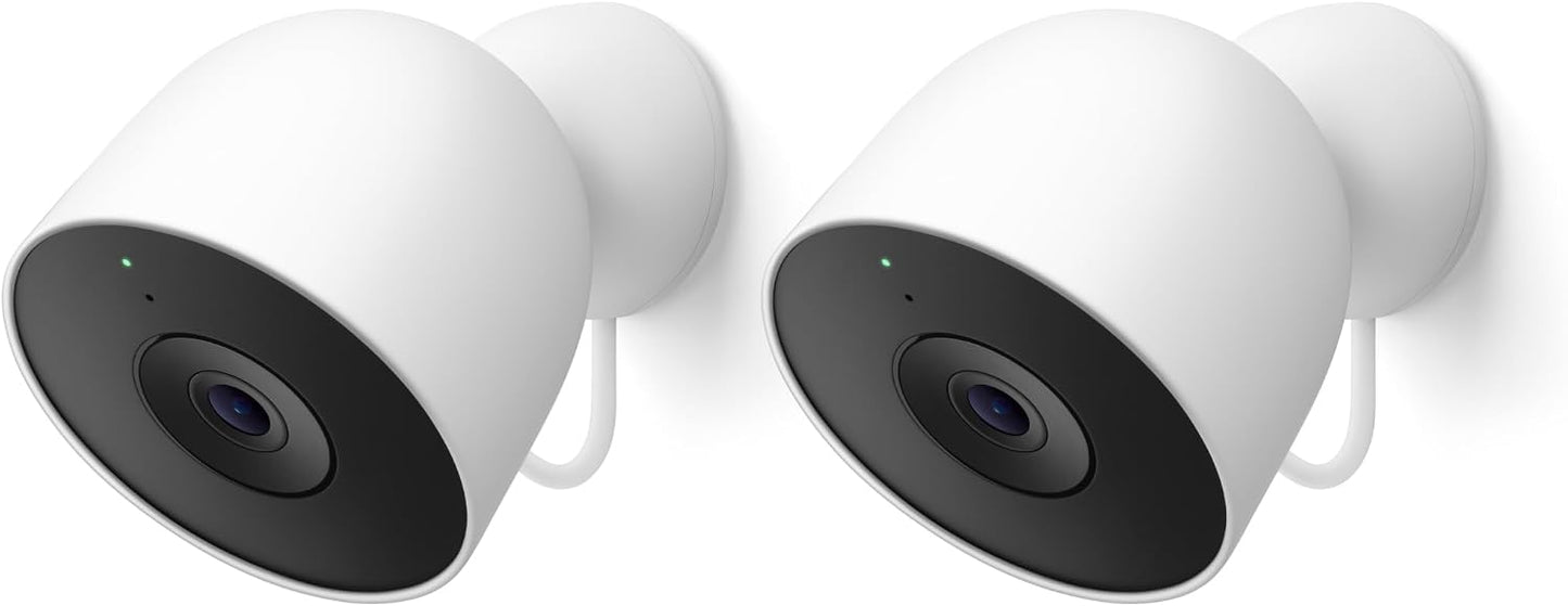 Google Nest Cam Outdoor (con cable, 2.ª generación) - Paquete de 2...