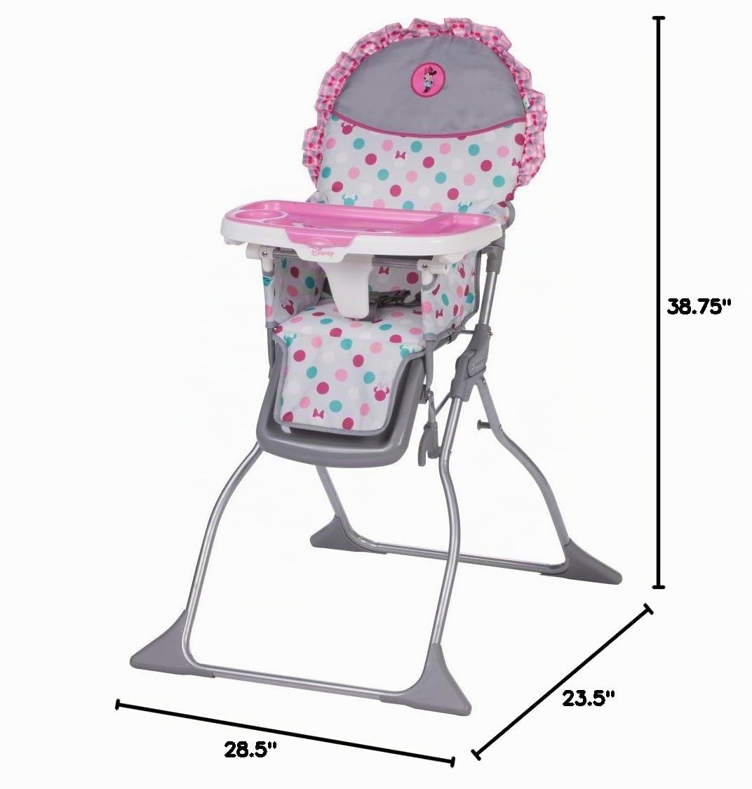 Disney Baby Silla alta Simple Fold Plus, Minnie Dot Fun