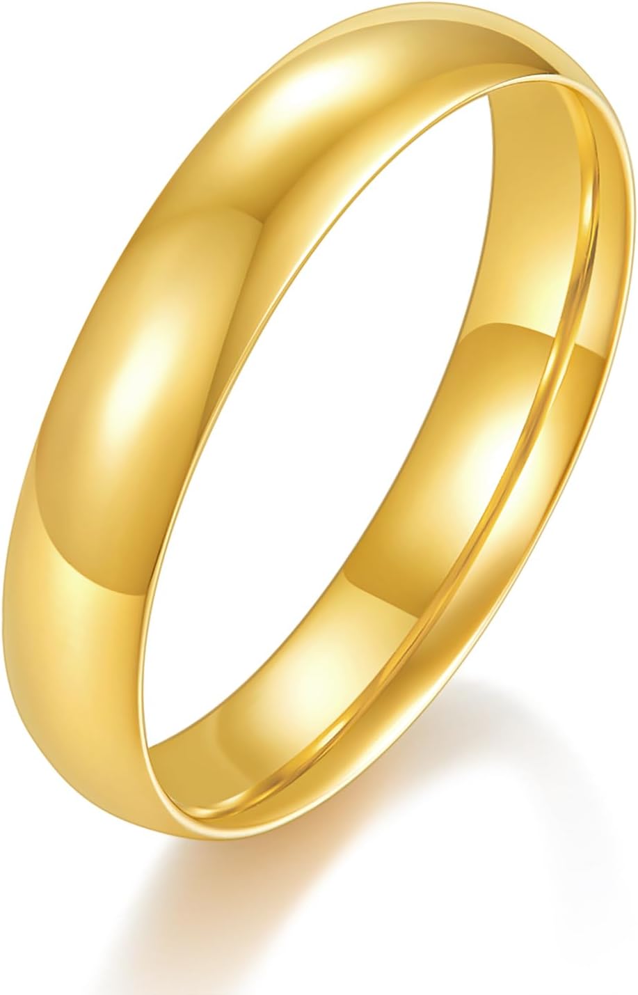 Anillo de boda de calce cómodo, resistentes al deslustre, liso, pul...