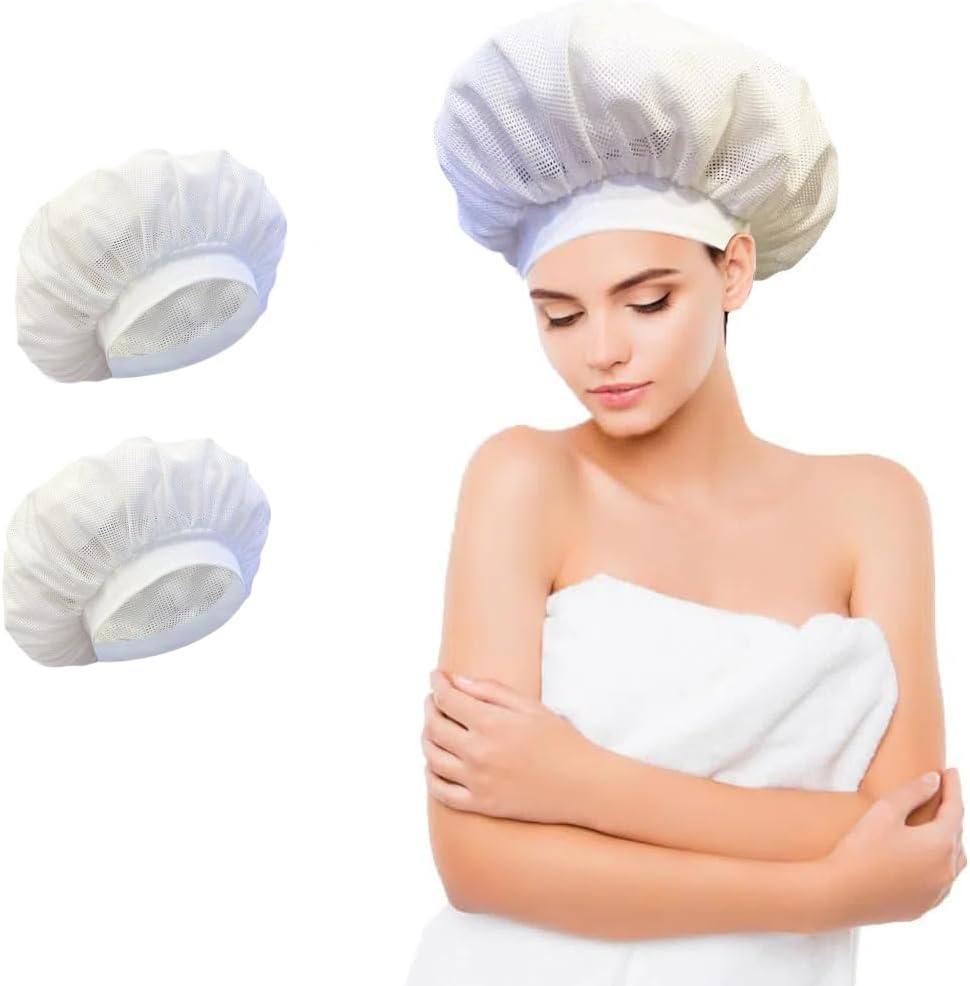 Gorro de red, diseño especial para cabello rizado, reduce el encres...