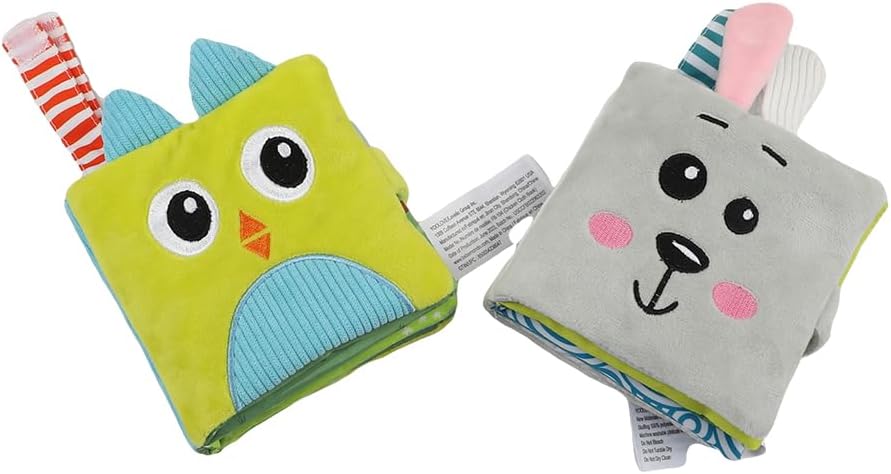 bebe mondo Juguete de espejo de conejo para bebé, libros suaves y a...