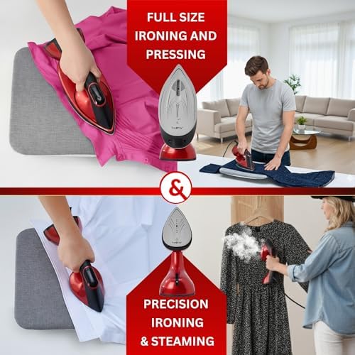 True &amp; Tidy DuoPress XL 2 en 1 vaporizador y plancha para ropa,...