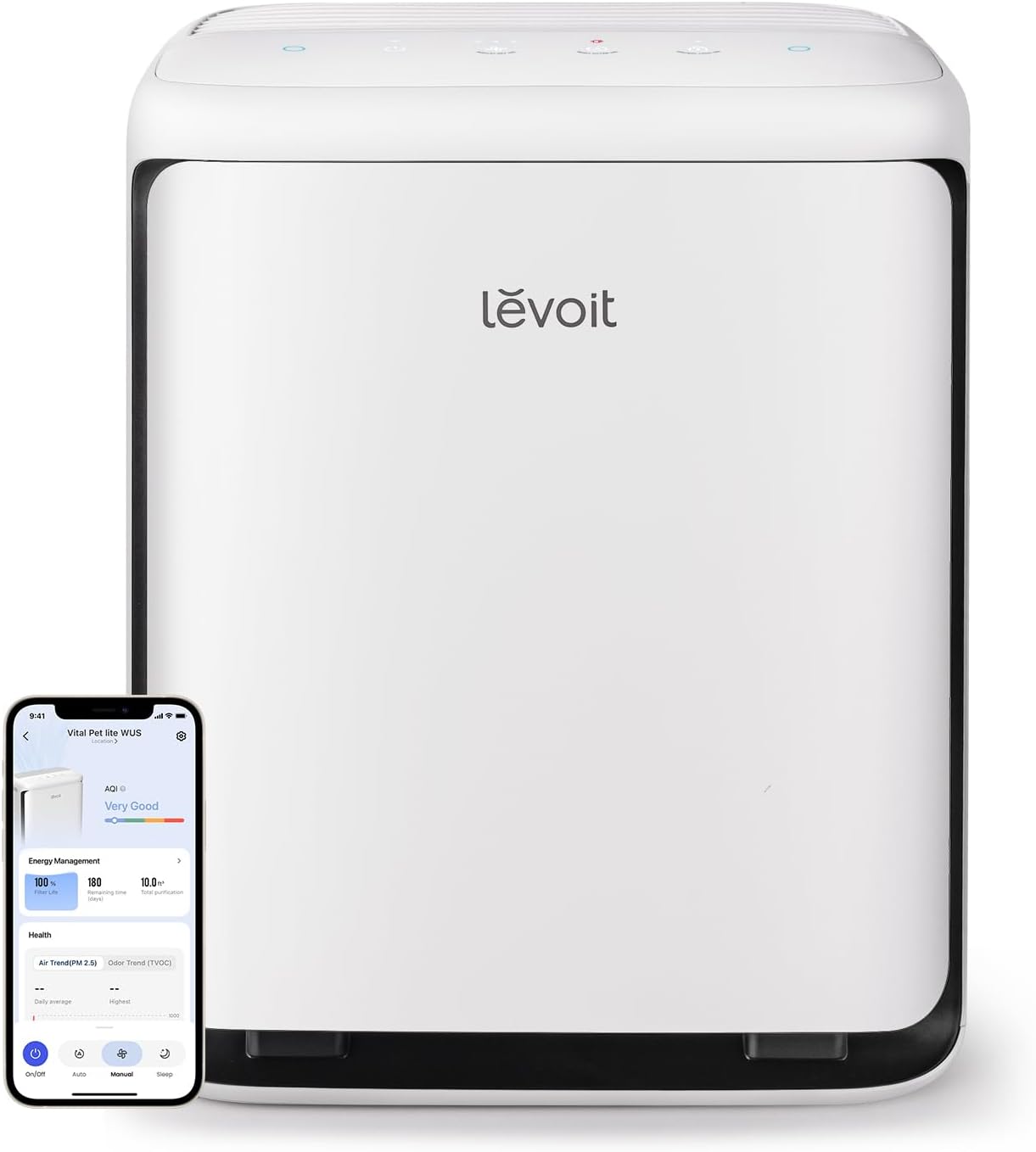 LEVOIT Purificador de aire para mascotas en el hogar, habitación gr...