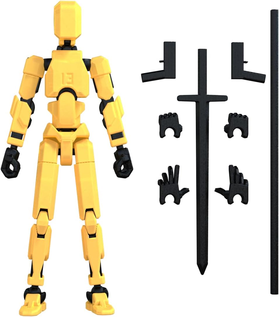 MerryXD T13 Figura de acción 3D, maniquí completado Nova Titan Luck...