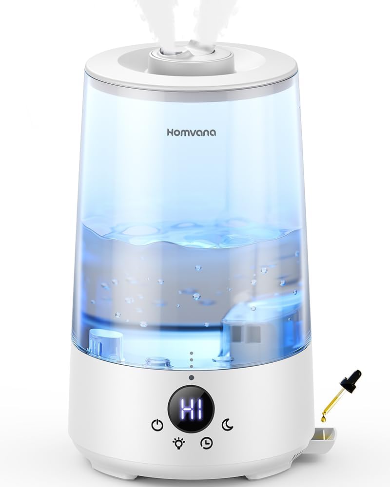 Homvana Humidificadores para dormitorio y hogar, 3.6 L de llenado s...