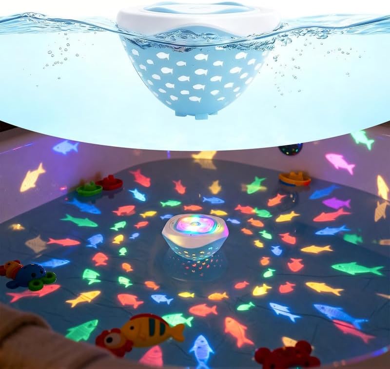 Cambk - Luz impermeable para bañera para niños, funciona con pilas...