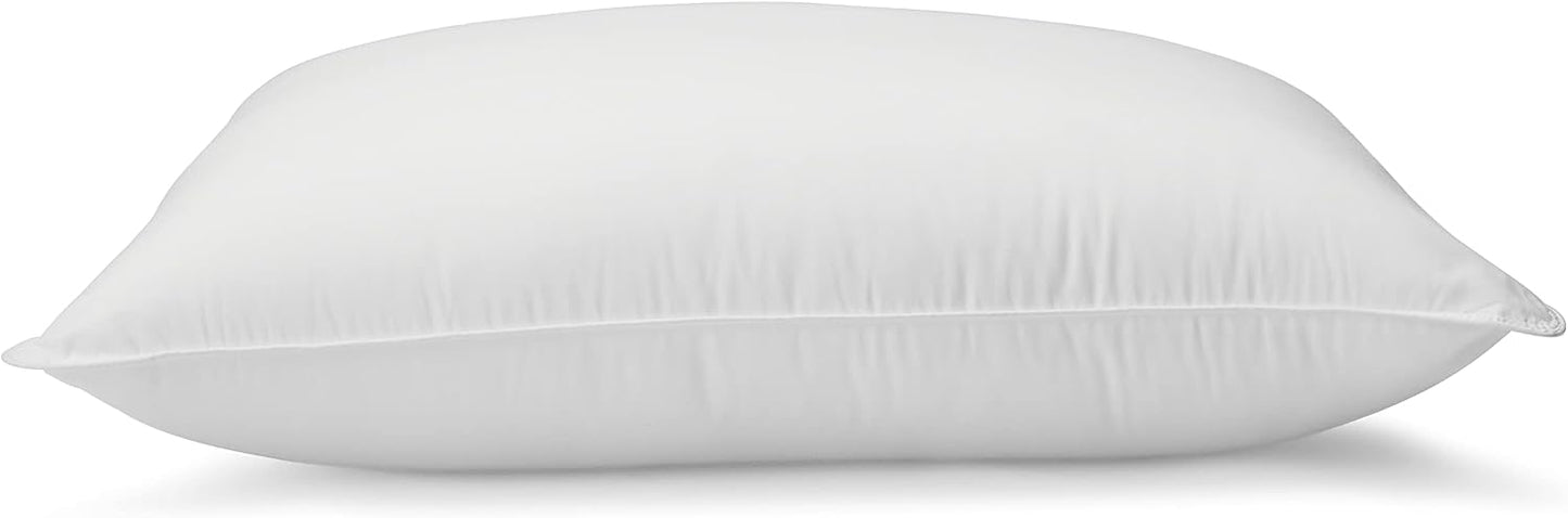 Amazon Basics - Almohadas de cama con relleno alternativo, de densi...