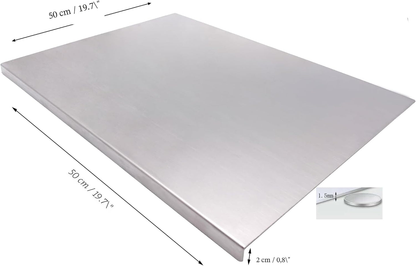 BILLAMB Tablas de cortar de acero inoxidable para la cocina, adecua...