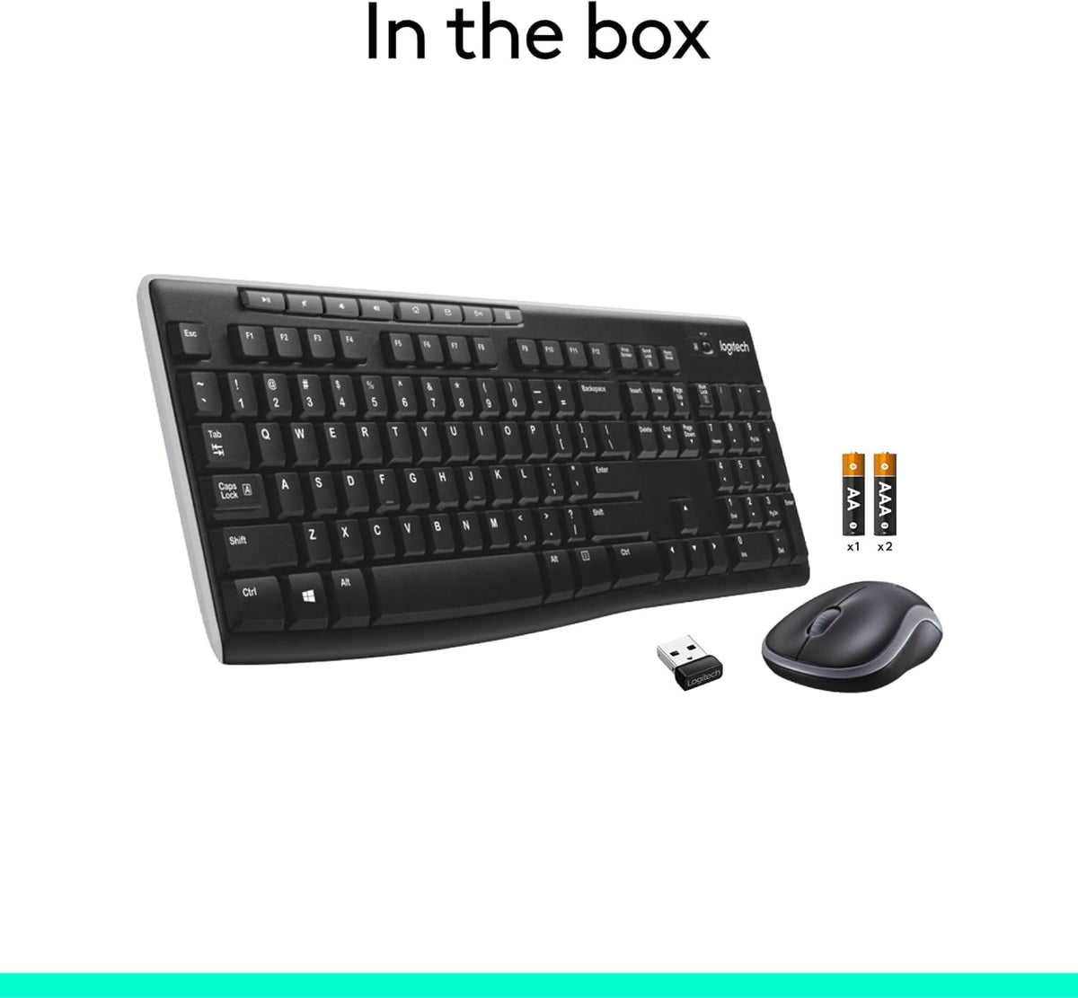 Logitech MK270 Combo de teclado y mouse inalámbricos para Windows,...