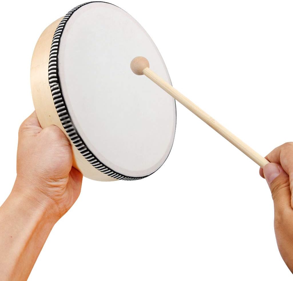 Nydotd Juego de 2 tambores de mano \u2013 Instrumentos de percusión...