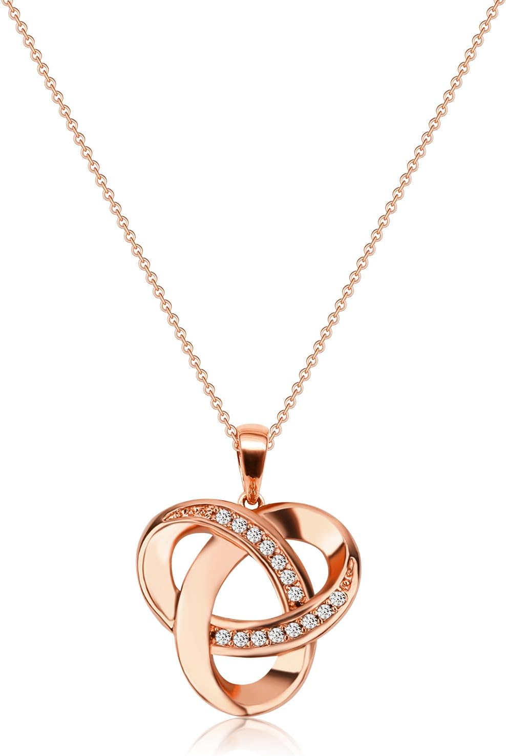 Collar de nudo de amor Alsanix, collar colgante de nudo de amor con...
