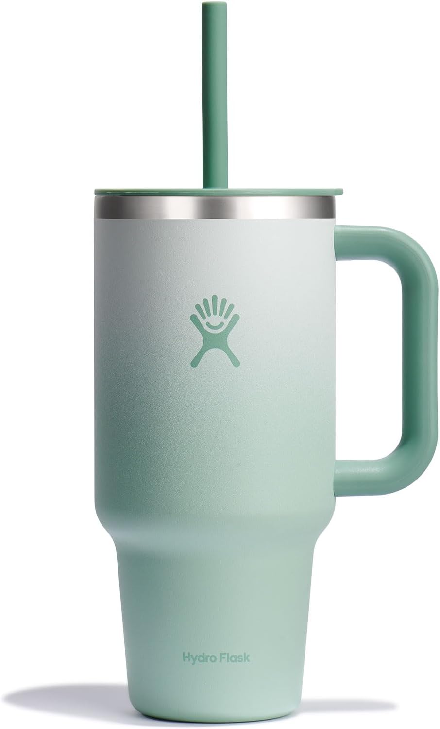 Hydro Flask Vaso de viaje de 40 onzas con asa, tapa y pajita - Acer...