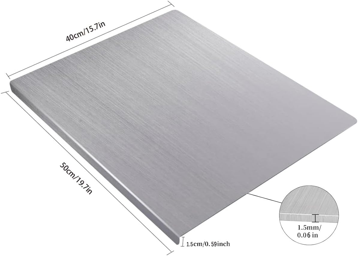 Tablas de cortar de acero inoxidable con labio, tabla de cortar pes...