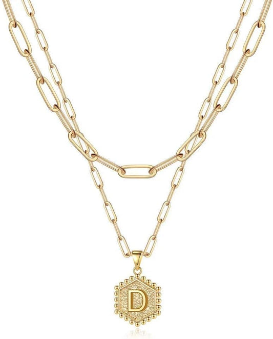 M MOOHAM - Delicado collar de oro para mujer, de 14 quilates, en ca...
