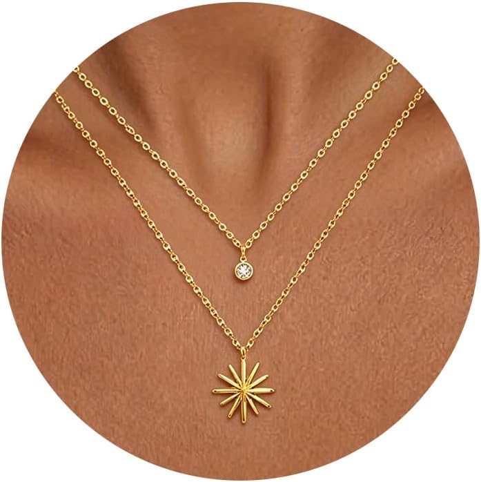 NECOCY - Collares delicados chapados en oro de 14k\/plata con circo...